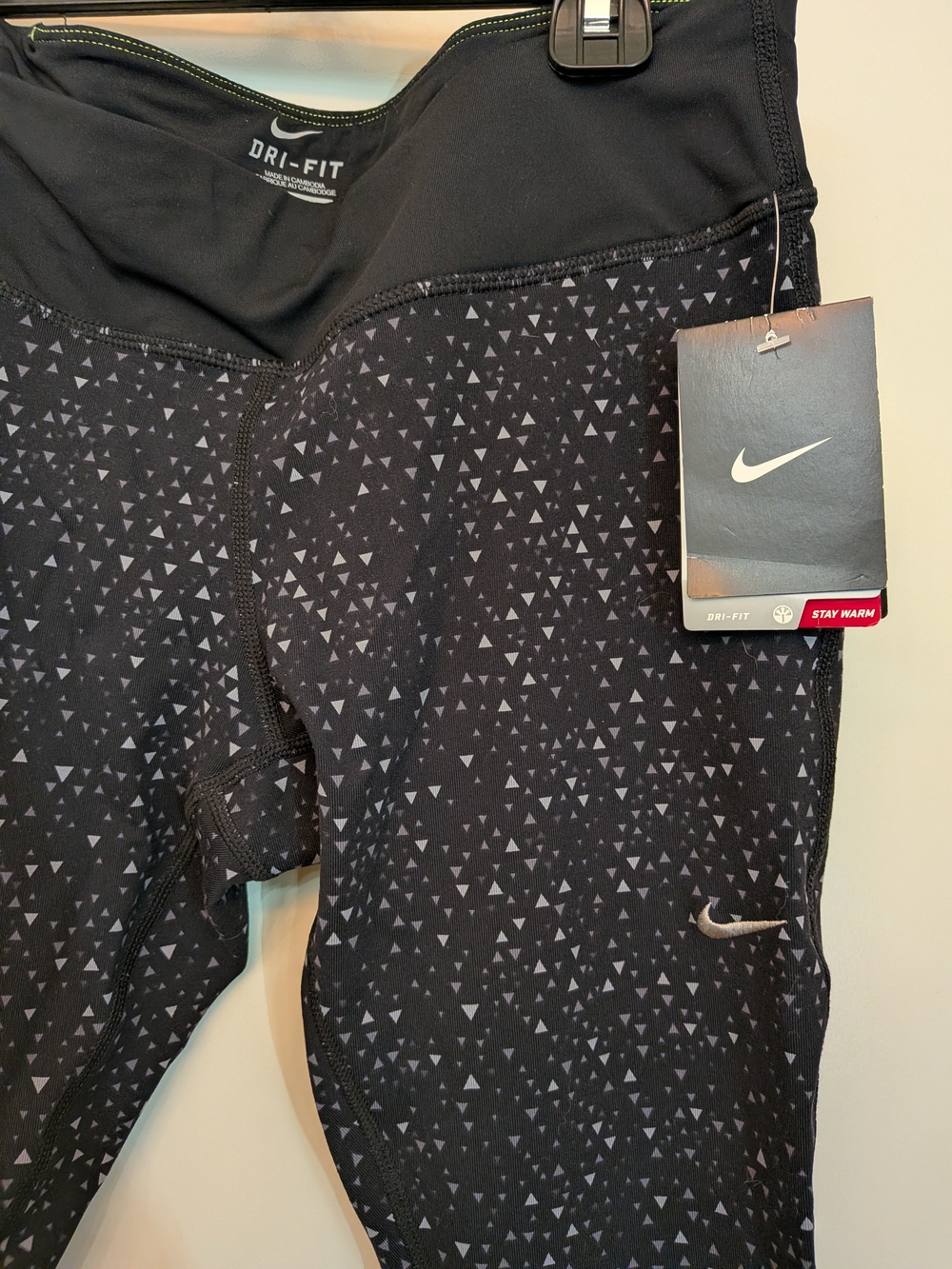 Nike Dri-FIT Black Patterned Athletic Leggings